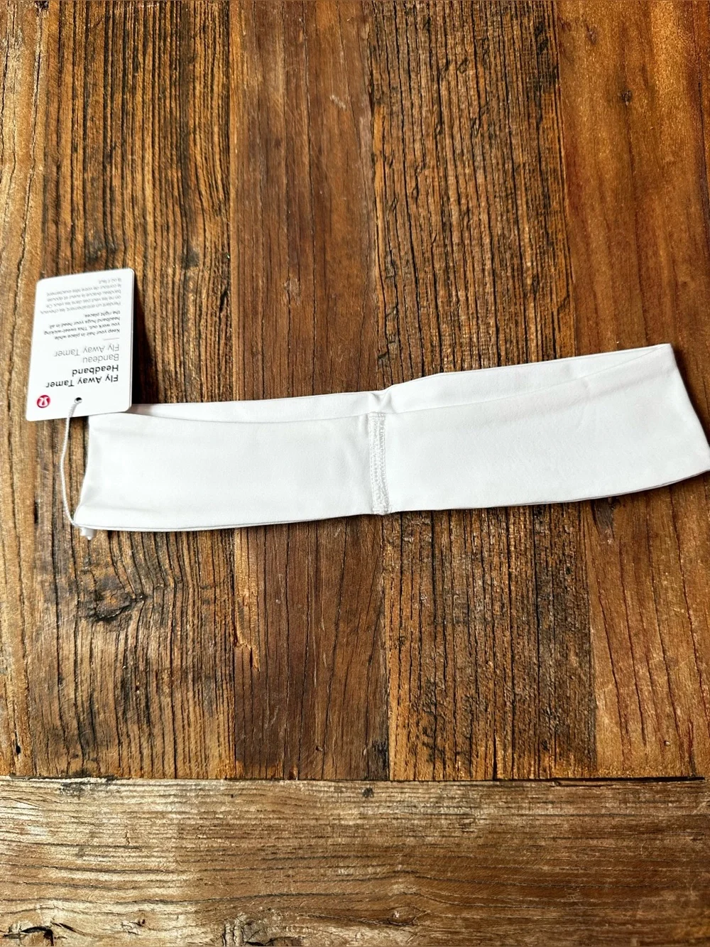 lululemon athletica White Slim Performance Headband with Reflective Logo